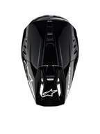 Alpinestars S-M5 Corp ECE 22.06, kask motocrossowy MX, ciemnoszary błyszczący, widok z góry na wloty powietrza.