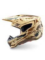 Alpinestars S-M5 Mineral, kask motocyklowy motocrossowy off-road, matowy wzór kamuflażu ciemnobrązowy kangur, certyfikat ECE 22.06.
