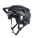 Alpinestars Vector Tech Solid Helmet, czarny kask rowerowy MTB, matowe i błyszczące wykończenie, 19 otworów wentylacyjnych, żółta wewnętrzna wyściółka Mips, regulowany daszek i paski, lekka ochrona do jazdy trail i all-mountain