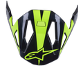 Alpinestars Missile Visor, akcesorium do kasku MTB, czarny i żółty fluo z połyskiem, aerodynamiczna konstrukcja z wycięciami na przepływ powietrza, błyszczące wykończenie z neonowożółtym logo gwiazdy