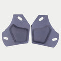 Alpinestars Supertech R10 Ear Pads Set, zestaw poduszek na uszy do kasku motocyklowego, szary, para wymiennych nauszników z szarego materiału z owalnymi wycięciami i wypukłą wyściółką centralną, oficjalna część zamienna do kasków S-R10