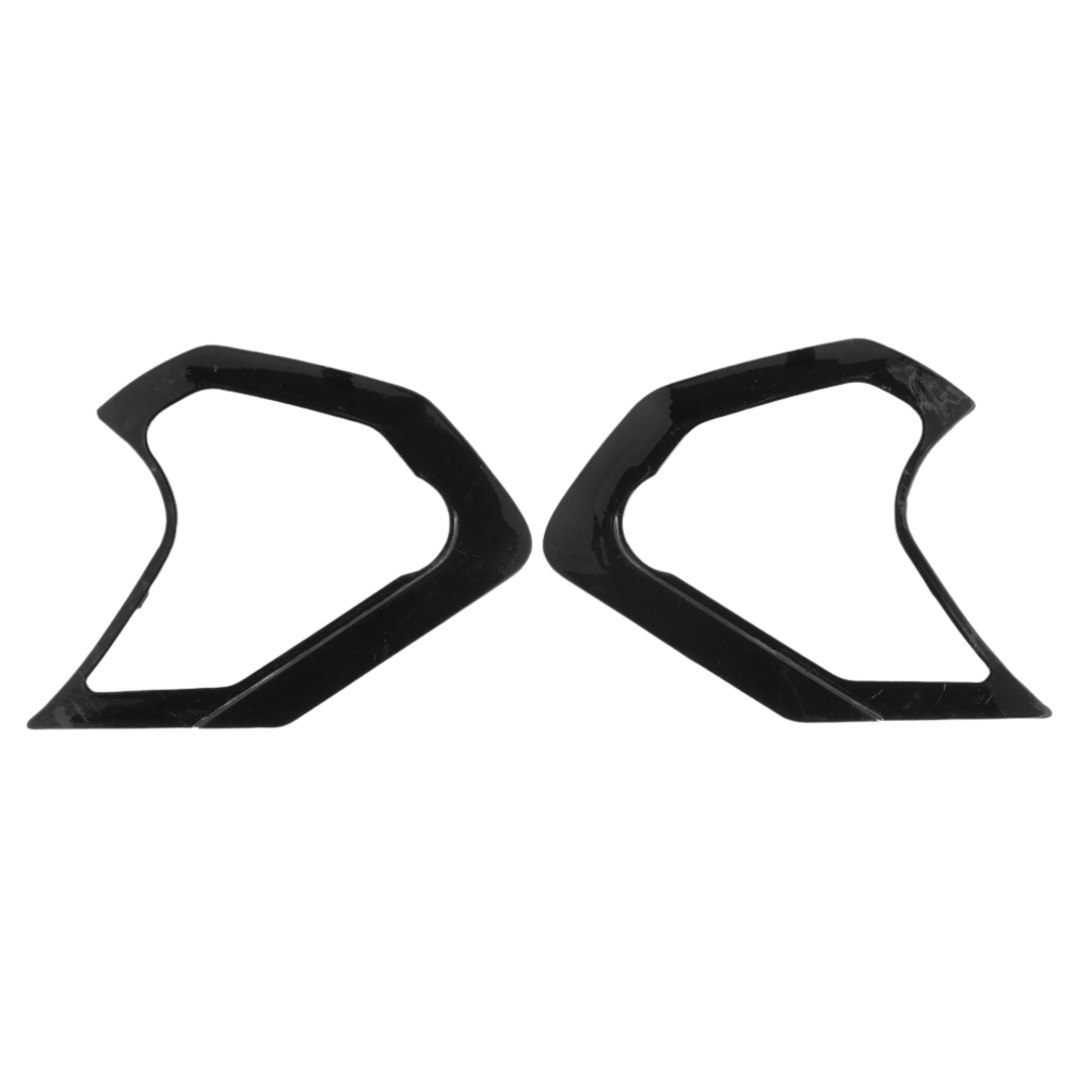 Alpinestars Osłona mechanizmu wizjera Supertech R10, czarny połysk, para plastikowych elementów zamiennych do mechanizmu szyby, geometryczny kształt z wycięciami, oficjalna część zamienna do kasków S-R10