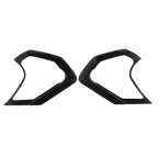 Alpinestars Osłona mechanizmu wizjera Supertech R10, czarny połysk, para plastikowych elementów zamiennych do mechanizmu szyby, geometryczny kształt z wycięciami, oficjalna część zamienna do kasków S-R10