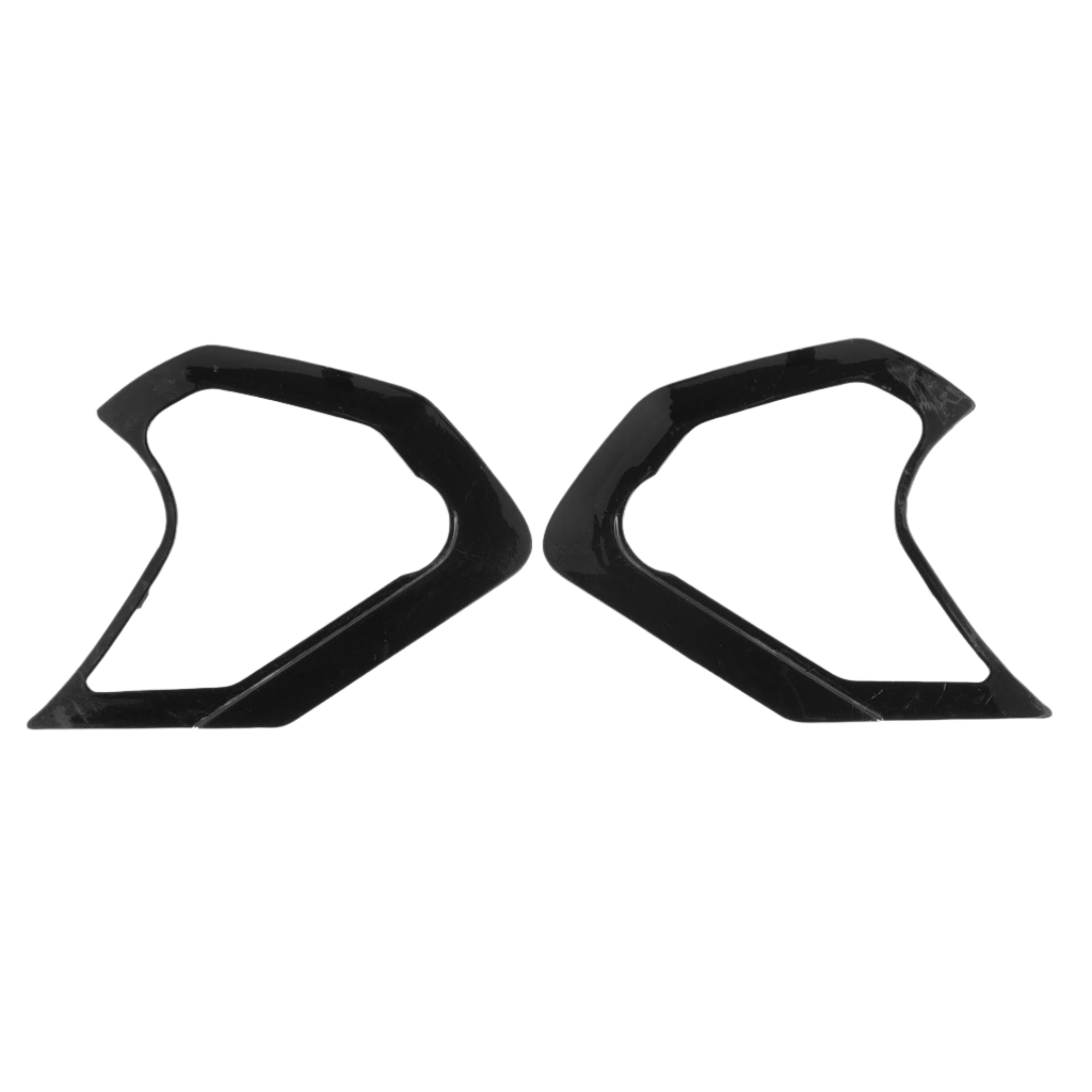 Alpinestars Osłona mechanizmu wizjera Supertech R10, czarny połysk, para plastikowych elementów zamiennych do mechanizmu szyby, geometryczny kształt z wycięciami, oficjalna część zamienna do kasków S-R10