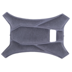 Alpinestars Supertech R10 Top Pad, szare akcesorium do kasku, wymienna wyściółka górna, geometryczna wyściełana konstrukcja o miękkiej teksturze materiału, oficjalny element wnętrza S-R10