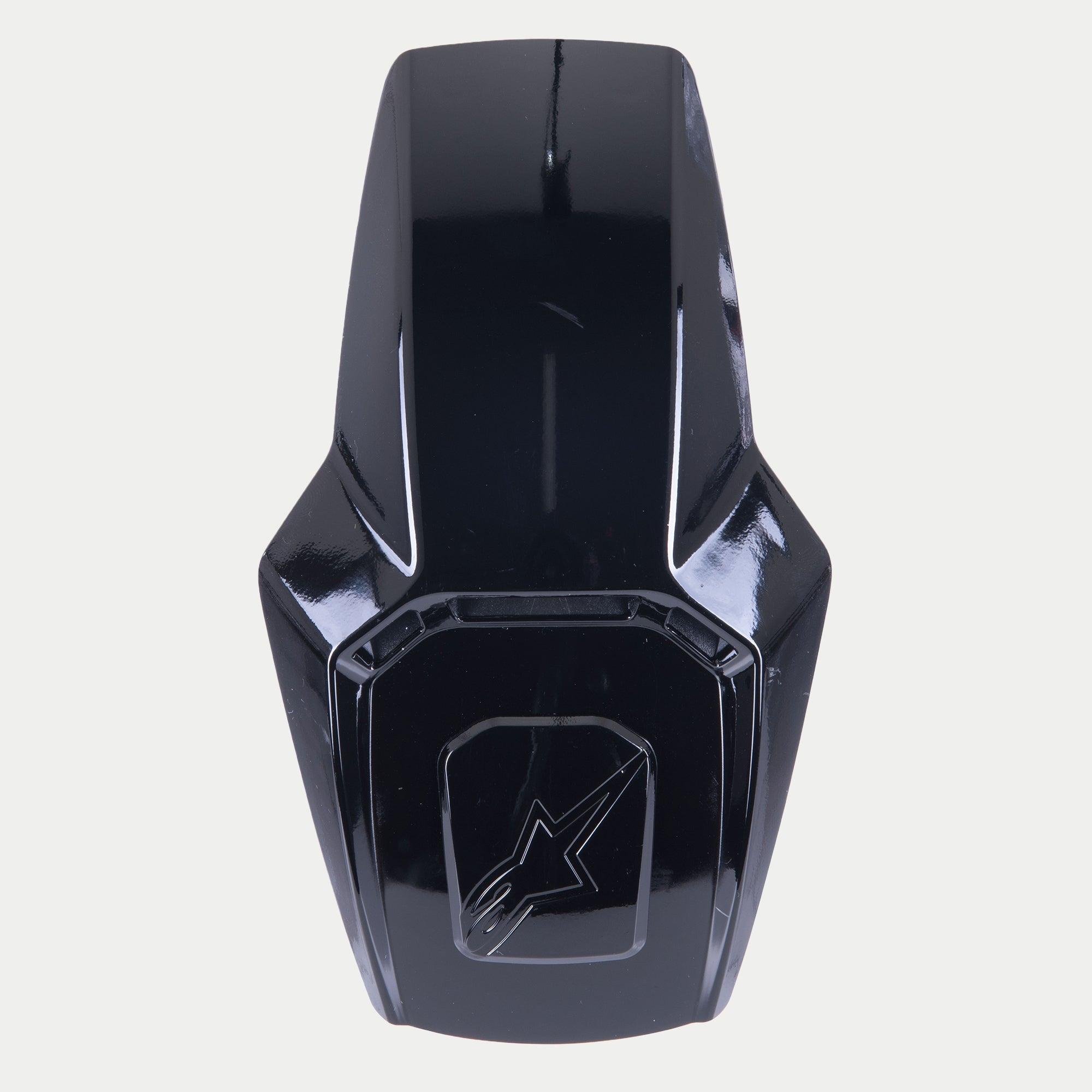 Alpinestars Supertech R10 Top Vent, akcesorium do kasku, czarny błyszczący, część zamienna do kasków S-R10 z wykończeniem na wysoki połysk i wytłoczonym logo