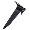 Alpinestars Supertech R10 Solid Standard Spoiler, akcesorium do kasku, czarny z połyskiem (Solid Black Glossy), aerodynamiczna część zamienna do kasków motocyklowych S-R10, smukły kanciasty design z błyszczącym wykończeniem