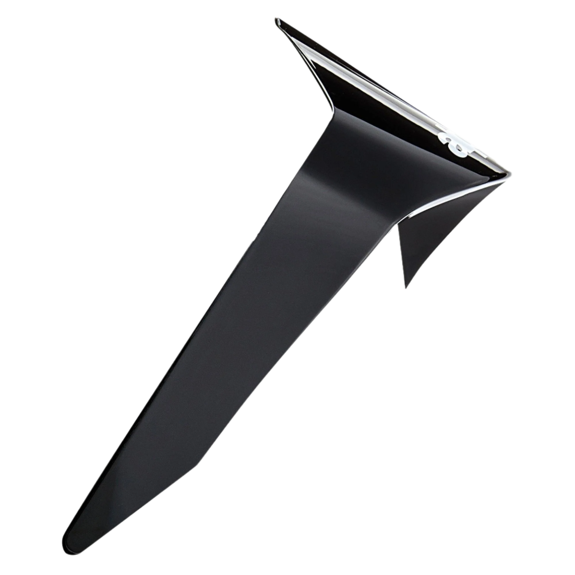 Alpinestars Supertech R10 Solid Standard Spoiler, akcesorium do kasku, czarny z połyskiem (Solid Black Glossy), aerodynamiczna część zamienna do kasków motocyklowych S-R10, smukły kanciasty design z błyszczącym wykończeniem