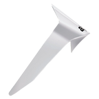 Alpinestars Supertech R10 Solid Standard Spoiler, akcesorium do kasku, biały z połyskiem, aerodynamiczny element z tworzywa sztucznego z małym czarnym logo, oficjalna część zamienna do kasków motocyklowych S-R10