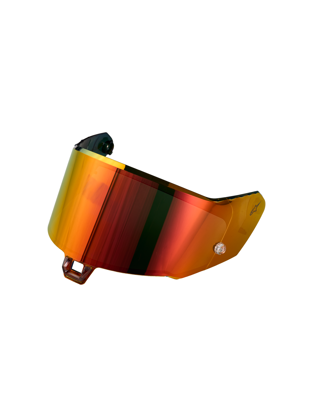 Alpinestars Absolute Vision Shield V2, zamienny wizjer motocyklowy do kasków z wykończeniem w kolorze czerwonym lustrzanym