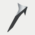Alpinestars Supertech R10 Element Standard Spoiler, akcesorium do kasku, czarno-srebrny, aerodynamiczny komponent w kształcie skrzydła o smukłym, kanciastym designie i błyszczącym wykończeniu, zaprojektowany w celu poprawy stabilności i przepływu powietrza