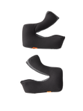 Alpinestars S-M3 Regular Cheek Pad Set, akcesoria do kasków, szare, komplet lewej i prawej wymiennej poduszki policzkowej, wyprofilowana pianka z materiałem odprowadzającym wilgoć, małe pomarańczowe akcenty z logo, zaprojektowane dla kasków off-road S-M3