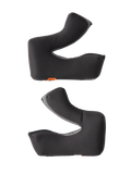 Alpinestars S-M3 Cheek Pad Set +5MM, wymienne poduszki do kasku motocrossowego, czarna teksturowana tkanina z szarymi krawędziami z siatki, ergonomiczny wyprofilowany design, materiał odprowadzający wilgoć zapewniający komfort i dopasowanie