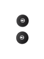 Alpinestars S-M7 Ear Pads Set, akcesoria do kasków motocrossowych, czarne okrągłe piankowe poduszki z białymi ikonami głośnika, wymienne wkładki wewnętrzne dla lepszego komfortu i dopasowania w kaskach S-M7