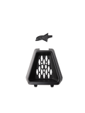 Alpinestars S-M3 Chin Vent, akcesorium do kasku, czarny, oficjalna część zamienna, trapezowy plastikowy wlot z wzorem plastra miodu i oddzielna czarna wstawka z logo Astars, przeznaczony do kasków motocyklowych off-road