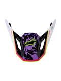 Wizjer Alpinestars S-M7 Blaster, zamienny daszek motocrossowy, fioletowy, różowy i biały, błyszczący, logo z gwiazdą