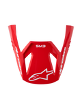 Wizjer Alpinestars S-M3 Radium, czerwony i biały błyszczący wizjer do kasku motocrossowego, część zamienna.