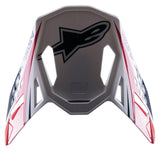 Supertech M10 Carbon Meta2 White Red Blue Glossy Visor