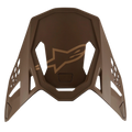 Alpinestars Supertech M10 Squad 23 LE Visor, Motocross Helmet Replacement Peak, Dark Brown and Kangaroo Gold, featuring a central gold Alpinestars logo and aerodynamic ventilation cutouts