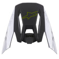 Alpinestars S-M5 Bond Visor, wymienny daszek do kasku, srebrny i żółty fluo z połyskiem, z centralnym żółtym logo gwiazdy, napisem SM5 i białymi panelami bocznymi z brandingiem ASTARS, wykończenie z połyskiem