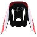 Alpinestars S-M5 Beam Visor, akcesorium do kasku motocrossowego, czarno-czerwony błyszczący, z szarym logo gwiazdy i czerwonym oznaczeniem SM5, zapasowy wizjer do sprzętu off-road