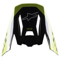 Alpinestars S-M5 Beam Visor, akcesorium do kasku motocrossowego, czarno-żółty fluorescencyjny z połyskiem, z logo S-M5 i logo Alpinestars, błyszczące wykończenie dla kasków off-road
