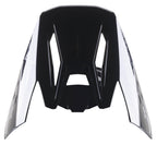 Alpinestars S-M5 Scout Helmet Visor, wymienny daszek, czarno-srebrny błyszczący, wyposażony w otwory aerodynamiczne i srebrne panele boczne z logo, błyszczące wykończenie, przeznaczony do kasków motocrossowych i enduro