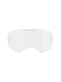 Alpinestars Supertech Clear Lens, wymienna soczewka do gogli motocrossowych, przezroczysty poliwęglan odporny na uderzenia, napis „ONE GOAL. ONE VISION.” na górze, małe logo, boczne punkty montażowe na zrywki