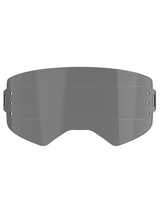 Alpinestars Supertech Roll Off Lens, akcesorium do gogli, dymiony odcień, posiada poziome linie Glide Lines zapewniające płynny ruch filmu, boczne otwory montażowe dla systemu roll-off, konstrukcja z poliwęglanu formowanego wtryskowo