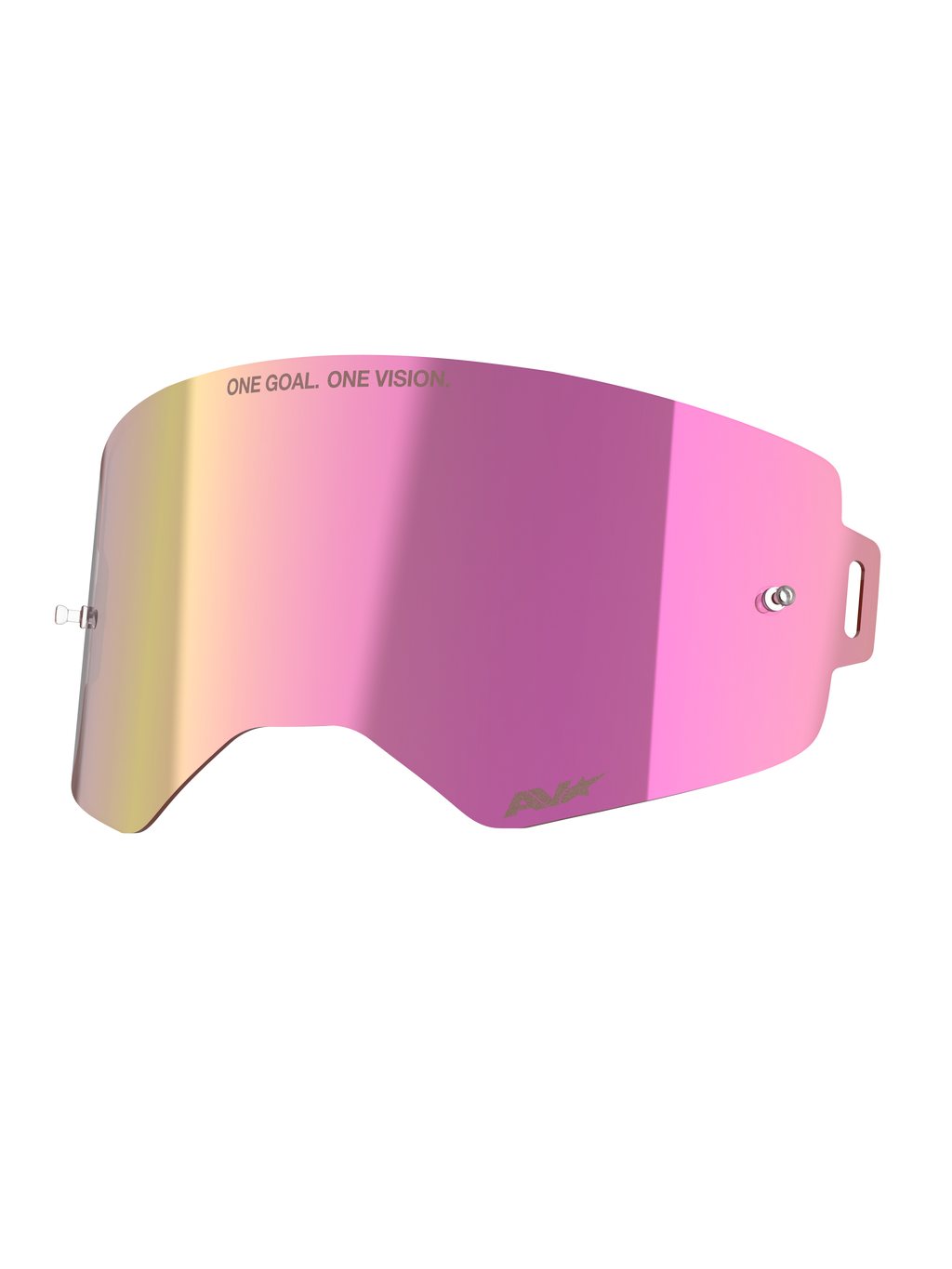 Soczewka Supertech lustrzana różowa, akcesorium do gogli Alpinestars MX, różowe wykończenie i technologia Absolute Vision.