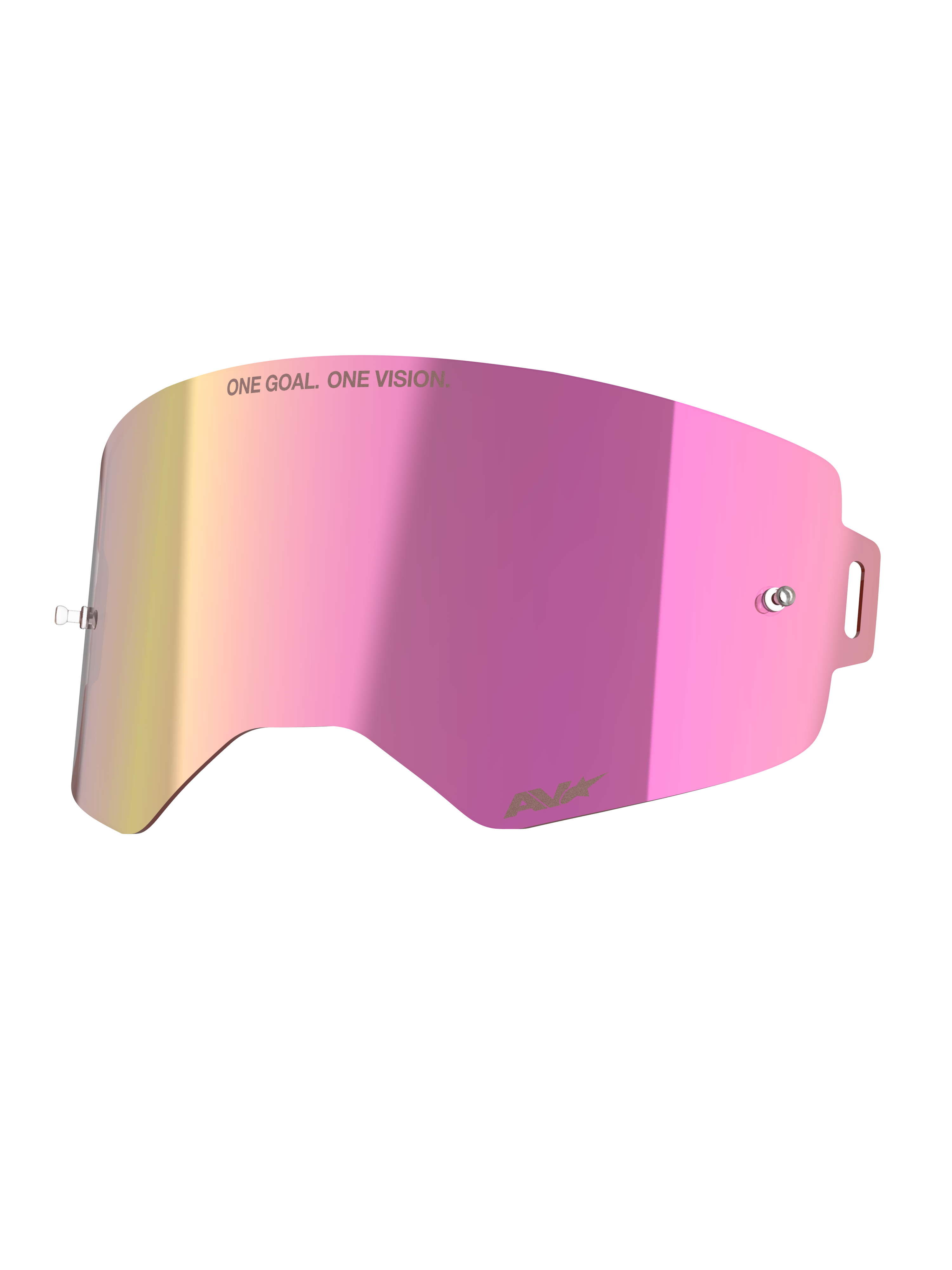 Soczewka Supertech lustrzana różowa, akcesorium do gogli Alpinestars MX, różowe wykończenie i technologia Absolute Vision.