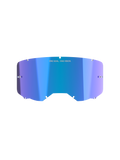 Alpinestars Vision 8-5-3 Mirror Lens, akcesorium do gogli, lustrzany niebieski z fioletowym gradientem, odblaskowe lustrzane wykończenie, z brandingiem „ONE GOAL. ONE VISION.”, zakrzywiona konstrukcja z poliwęglanu z wycięciami montażowymi i słupkami do zrywek do gogli motocrossowych