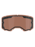 Alpinestars Vision 8-5-3 Dual Pane Vented Lens, wymienna soczewka do gogli motocrossowych w kolorze Copper Rose, wyposażona w zintegrowane słupki do zrywek, górne otwory wentylacyjne oraz branding ONE GOAL ONE VISION