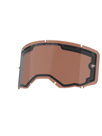 Alpinestars Vision 8-5-3 Dual Pane Lens, wymienna soczewka do gogli, kolor Copper Rose, wentylowana podwójna konstrukcja z czarną uszczelką, posiada napis „ONE GOAL. ONE VISION.” i zintegrowane słupki do zrywek, wytrzymały poliwęglan do jazdy off-road