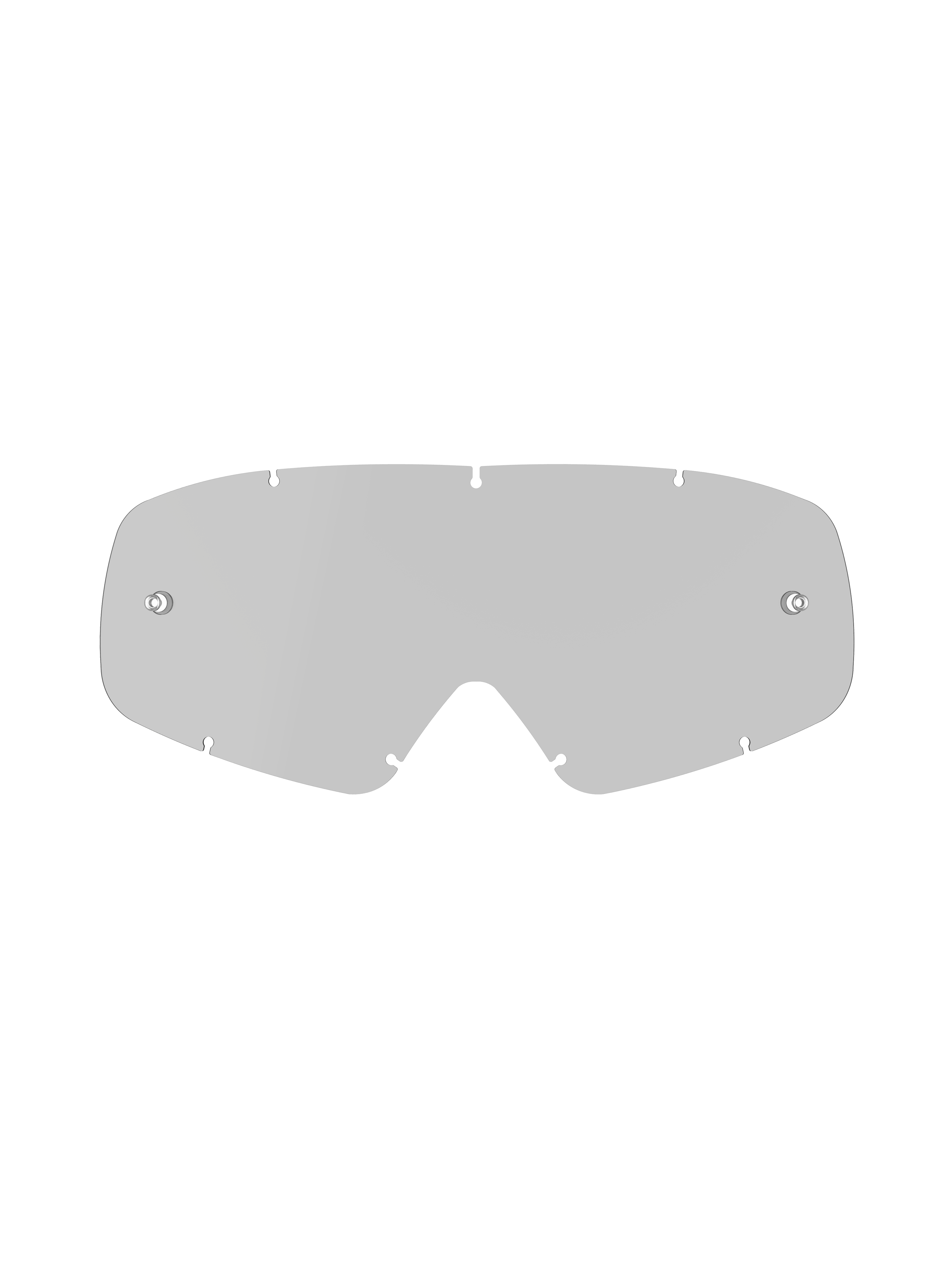 Alpinestars Vision Youth Smoke Lens, przyciemniana soczewka zamienna Medium Smoke do gogli motocrossowych dla młodzieży, zakrzywiona konstrukcja z poliwęglanu ze zintegrowanymi słupkami do zrywek i siedmiootworowym systemem blokującym.