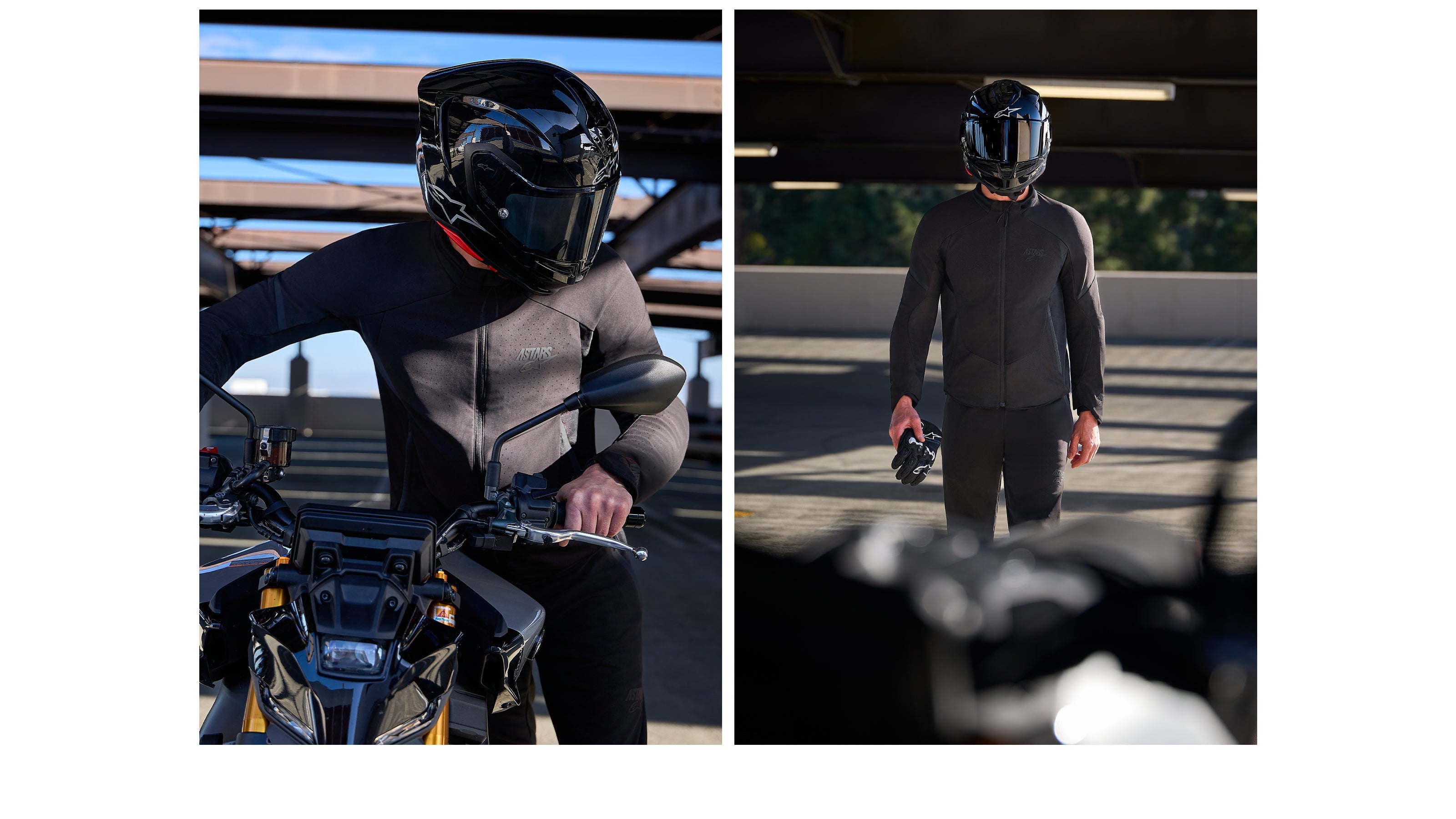 Alpinestars Aeroshell Airflow Jacket, Black Anthracite Men's Sport Motorcycle Jacket with laser-perforated ventilation.