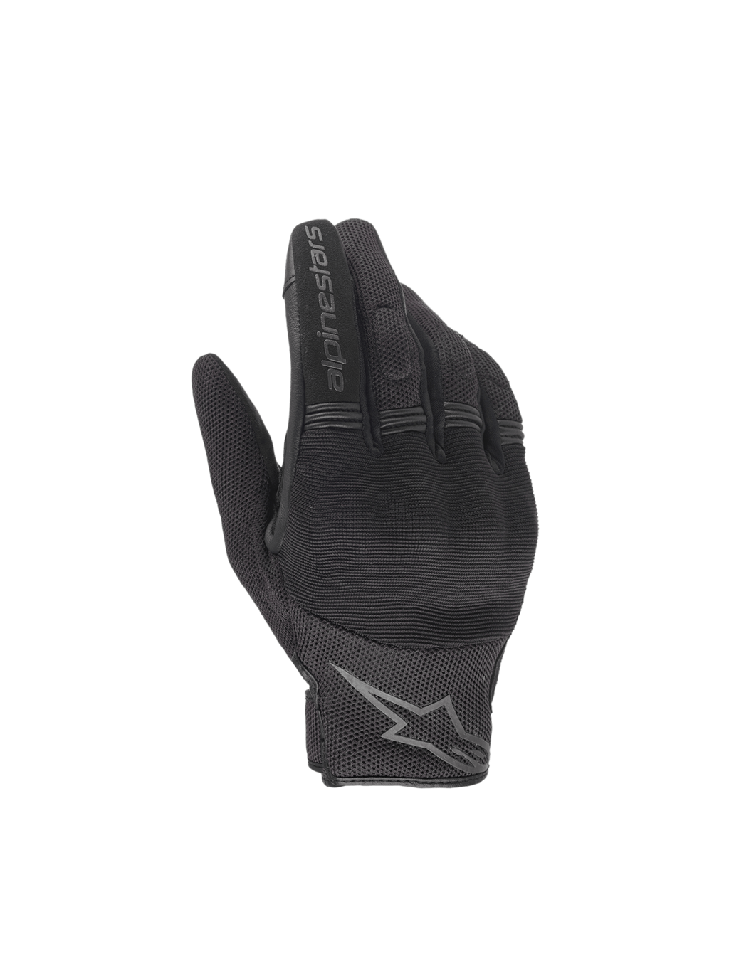 Alpinestars Copper, czarne miejskie rękawice motocyklowe, twarda ochrona kostek, przewiewna tekstylna siateczka