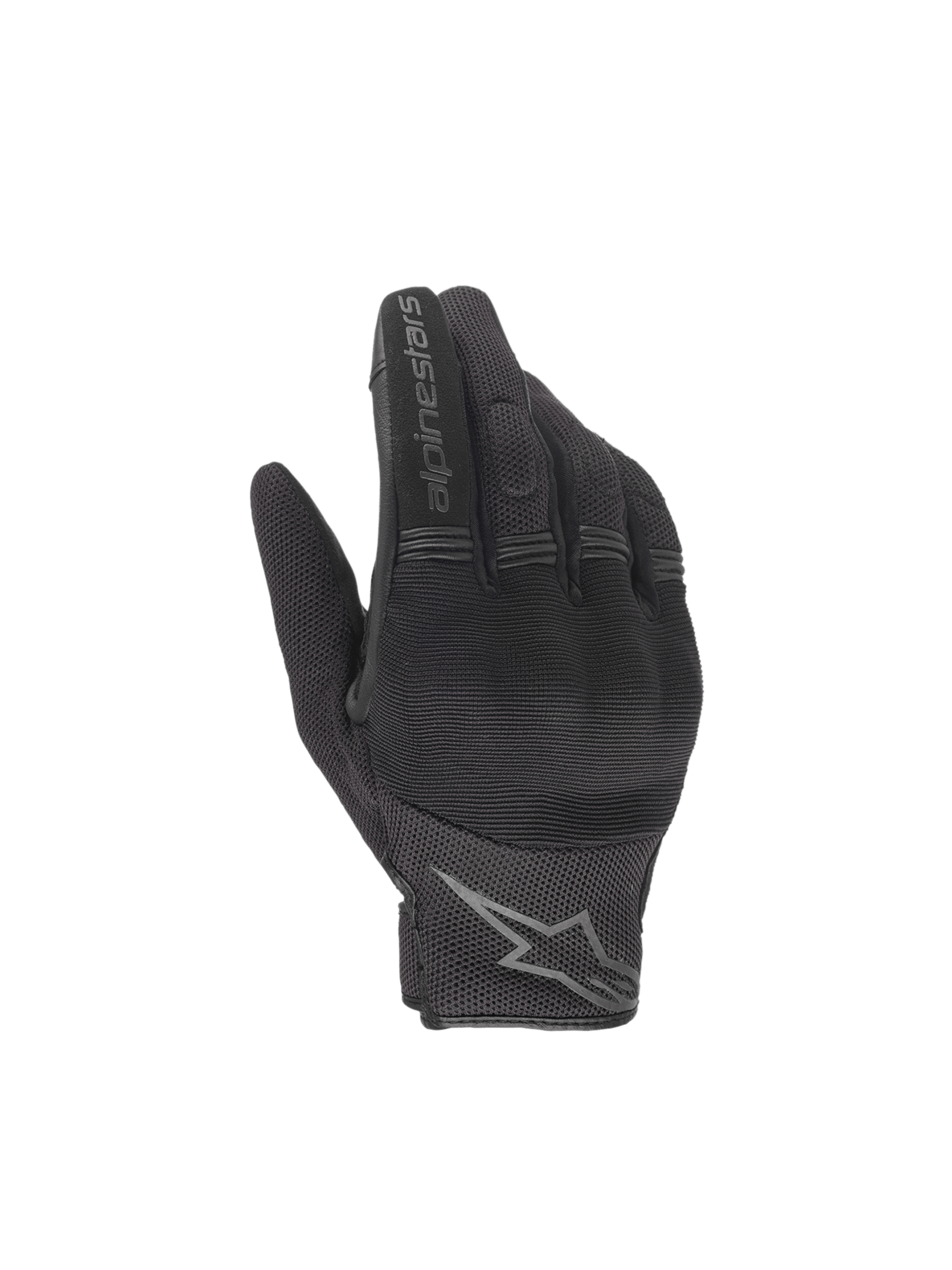Alpinestars Copper Gloves, Men's black urban motorcycle gloves with hard knuckle protection and textile mesh.