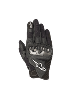 Rękawice Alpinestars SMX-1 Air V2, czarne męskie rękawice motocyklowe ze skóry i siatki z twardym ochraniaczem kostek.