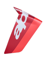 Supertech R10 Arius Race Spoiler, Motorcycle Racing Helmet Spoiler, Red and White, Aerodynamic Design, Glossy Finish