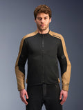 Alpinestars C-1 Air, męska miejska kurtka motocyklowa, czarno-piaskowa, z przewiewnymi panelami z technicznej siatki.
