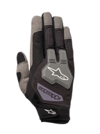 Alpinestars Engine Gloves, rękawice mechanika, czarno-szare, oddychająca konstrukcja z siateczki, szary ochraniacz kostek TPR z białym logo gwiazdy, regulowany pasek na nadgarstku z logo, wytrzymała wielomateriałowa konstrukcja do prac warsztatowych i serwisowych