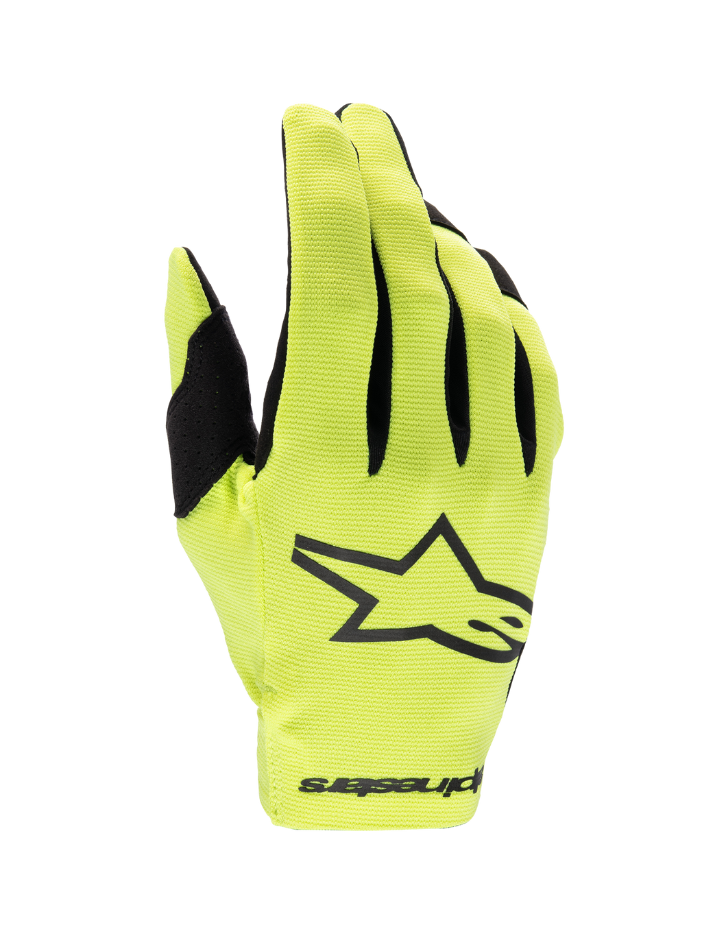 Alpinestars Rękawice Radar 2025, męskie rękawice motocrossowe, żółty fluo i czarny, jednowarstwowy design do jazdy off-road.