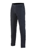 Alpinestars Copper Out V2 Riding Denim, spodnie motocyklowe jeansowe, ciemnoniebieskie, prosty krój, komfortowy denim 13oz, styl z pięcioma kieszeniami, zewnętrzny zamek ułatwiający dostęp do ochraniaczy kolan, miejska odzież motocyklowa