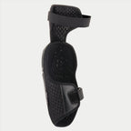 Alpinestars Youth Bionic Plus Knee Protector, czarny, widoczna wewnętrzna wyściółka z siatki i podwójny system zapięcia na paski, ergonomiczna konstrukcja zapewniająca ochronę w motocrossie i off-roadzie